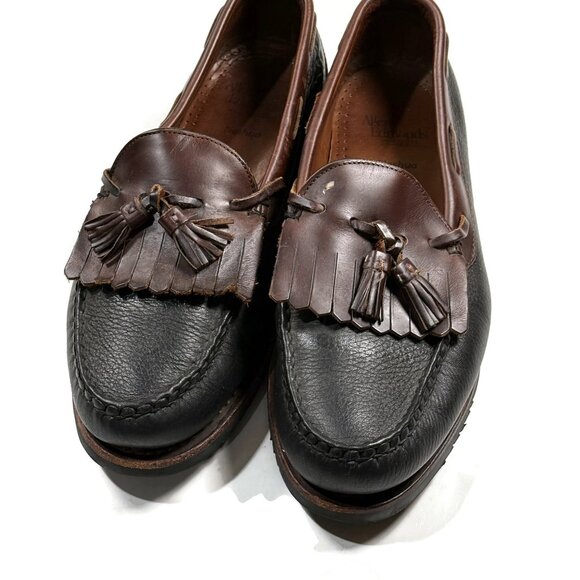 Allen Edmonds Nashua Black Brown Kiltie Tassel Leather‎ Loafer Shoes Mens 10.5D main image 7